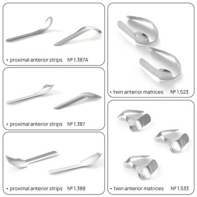 Dental Matrix Bands Anterior Proximal Strips Sectional Contoured Matrices Large Small Twin Dentistry Restoration Materials