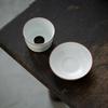 Matte Finish Fat White Integrated Tea Filter Ceramic Tea Strainer Fine Carved Ceramic Hole Filter Screen Tea Ceremony Accessory