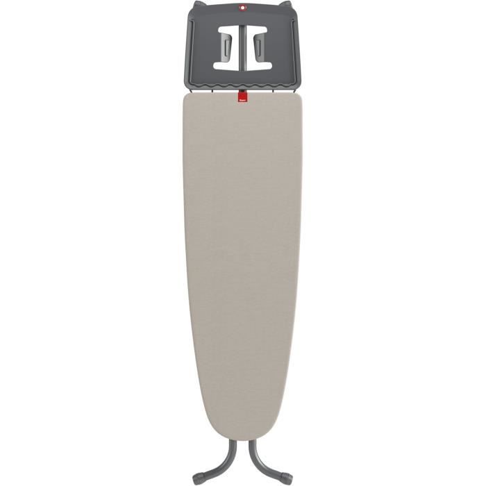 Rayen 6141.01 Table Gamme Premium Planche avec Support pour Fer à Repasser et Porte-cintres,Métal,GrisBeige,120,5 x 41 cm