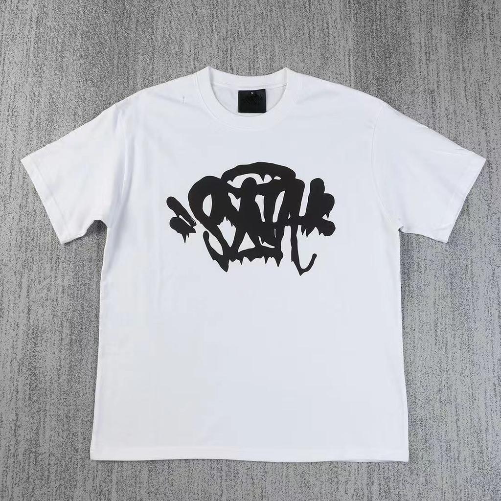 Summer fashion trend brand hip-hop letter print short-sleeved men's T-shirt, loose, soft, round-neck breathable T-shirt for men