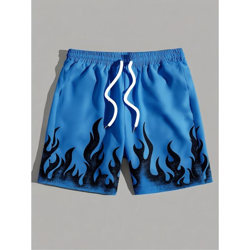 Ink Wash 3D Gradient Print Men's Shorts Summer Hawaiian Beach Casual Loose Sports Quick-Drying Swim Trunks