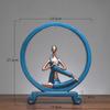European-style Yoga Girl Figure Resin Decoration Creative Home Wine Cabinet Porch Light Luxury Art Sculpture Ornaments