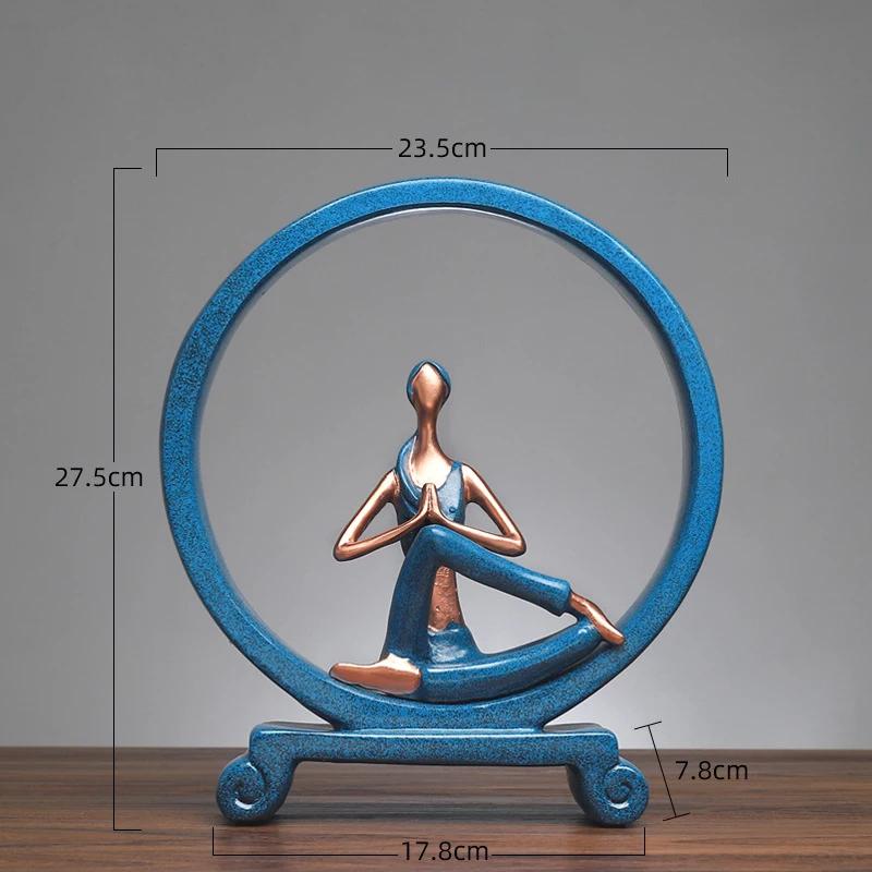 European-style Yoga Girl Figure Resin Decoration Creative Home Wine Cabinet Porch Light Luxury Art Sculpture Ornaments