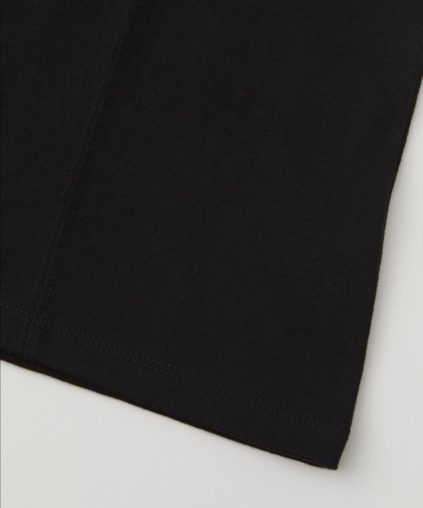 Lounellain Low Incision Cotton T-Shirt_Black