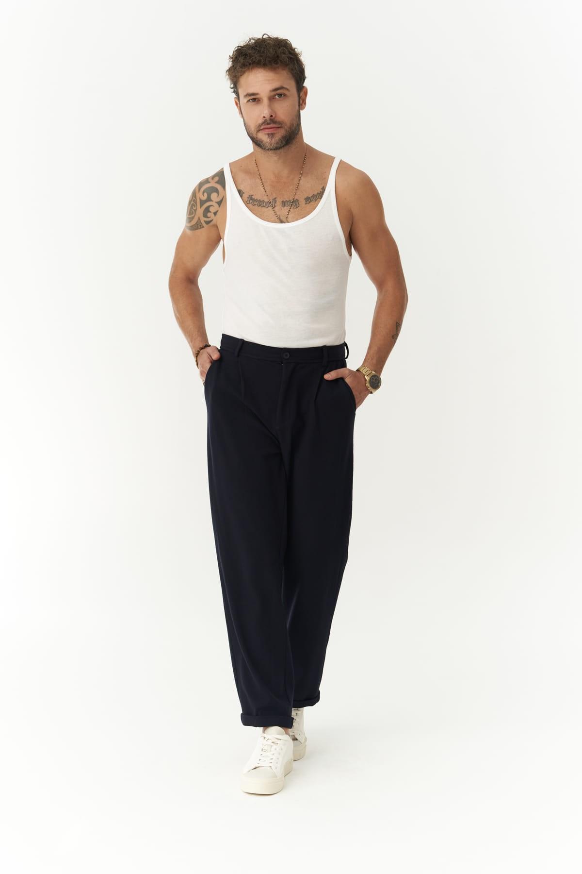 

Мужские темно-синие брюки Glenn 36 темно-синий