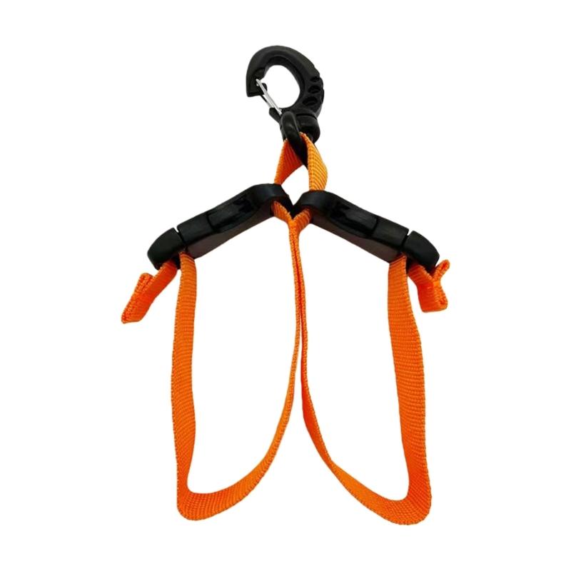 Quickly Adjust Mechanism Fast Detach Fin Strap with Double Buckle for Comfortable Diving Ergonomic Swimming Fin Strap оранжевый