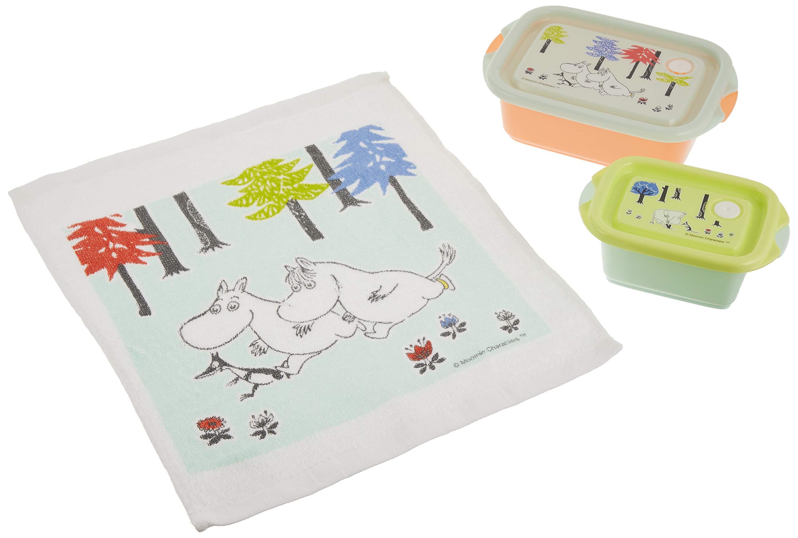 

Набор контейнера для еды Skater и влажного полотенца в подарок Муми-лес Сделано в Японии SET937 & (1000 иен)