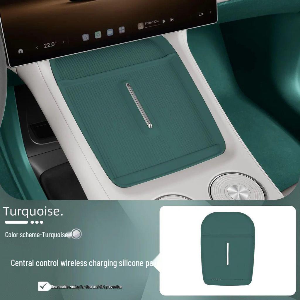 Silicone Anti-Slip Pad for Xiaomi YU7 Wireless Charger: Car Storage Box and Cup Holder Protection