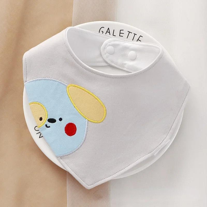 Triangle Cartoon Baby Bibs Soft Newborn Feeding Towel Cotton Cloths for Girls Boys Bandana Bib Newborn Saliva Towel Burp Cloths