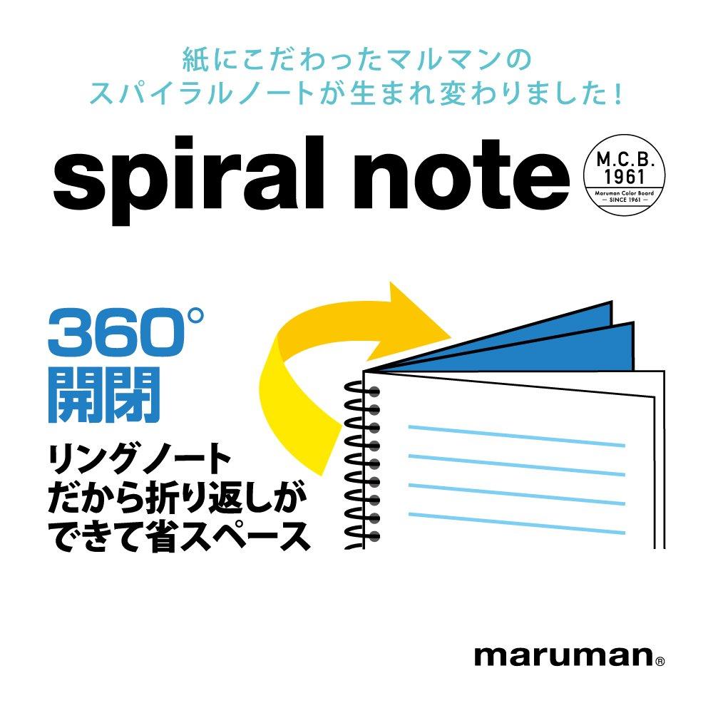 Maruman Spiral Ring Notebook, 6mm Horizontal Ruled, B5, Blue, 10 Count, N641A-02