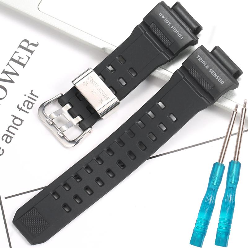 Для Casio 10455201 Запасной полимерный ремешок Подходит для часов GW-9400-1 Ремешок Rangeman GW-9400 Мужской ремешок Аксессуары для спортивных часов 16mm