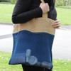 Jute Cotton Tote Bag Black