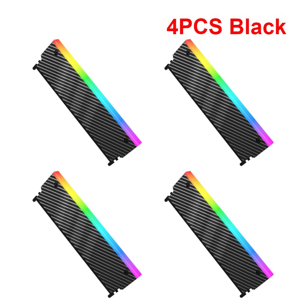 5V 3PIN ARGB RAM Heatsink Radiator Cooler with Thermal Silicone Pad Memory Heat Sink for DDR2 DDR3 DDR4 DDR5 Desktop PC Memory