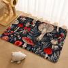 Retro Moth Mushroom Floor Mat Floor Mat Soft Flannel Non-Slip Door  Rug for Living Room