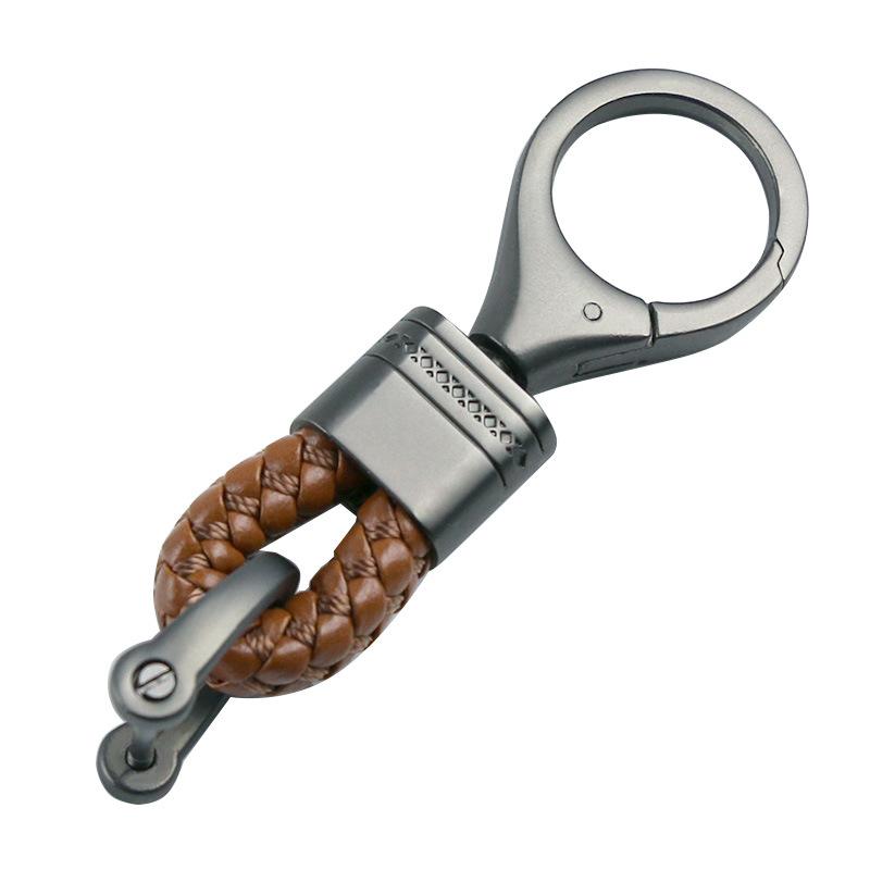 Braided Rope Sub-Gun Printing Keychain Men'S And Women'S Waist Hanging Big Head Chain General Car Key Bag Accessories