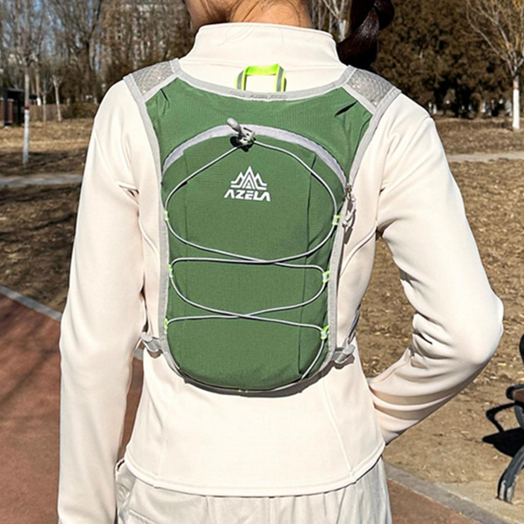 Fuji Player Running Backpack, Non-Shaking, 5L Trail Running Backpack, Lightweight Walking Bag (Green)
