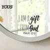 Removable Glass Decor for Home Inspirational Quote Decals Mirror, Motivational Saying Affirmation Stickers, Waterproof Static Cling Mirror Stickers