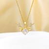 Elegant Titanium Steel Elk Necklace for Women - Light Luxury Clavicle Chain Jewelry