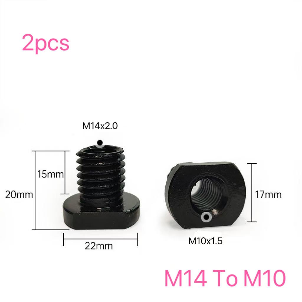 2Pcs M5 to M10 M14 M16 Angle Grinder Thread Adapter Female to Male Converter Thread Reducer Attachment Power Tool Accessories