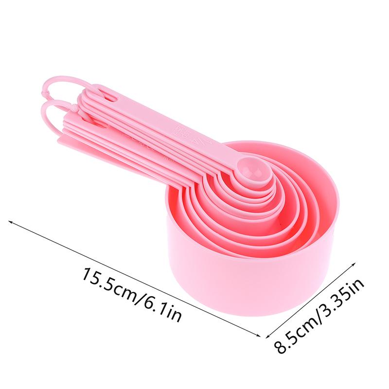 10Pcs/Set Plastic Measuring Tools Stackable Measuring Spoons Teaspoon Sugar Scoop Cake Baking Flour Measuring Cups