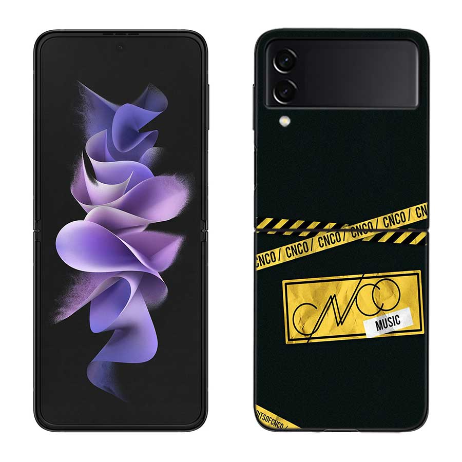 Cnco Boys Pop Phone Case For Samsung Z Flip 7 6 5G Galaxy Z Flip 5 4 3 Black Hard Cell Cover Luxury PC Shell Coque