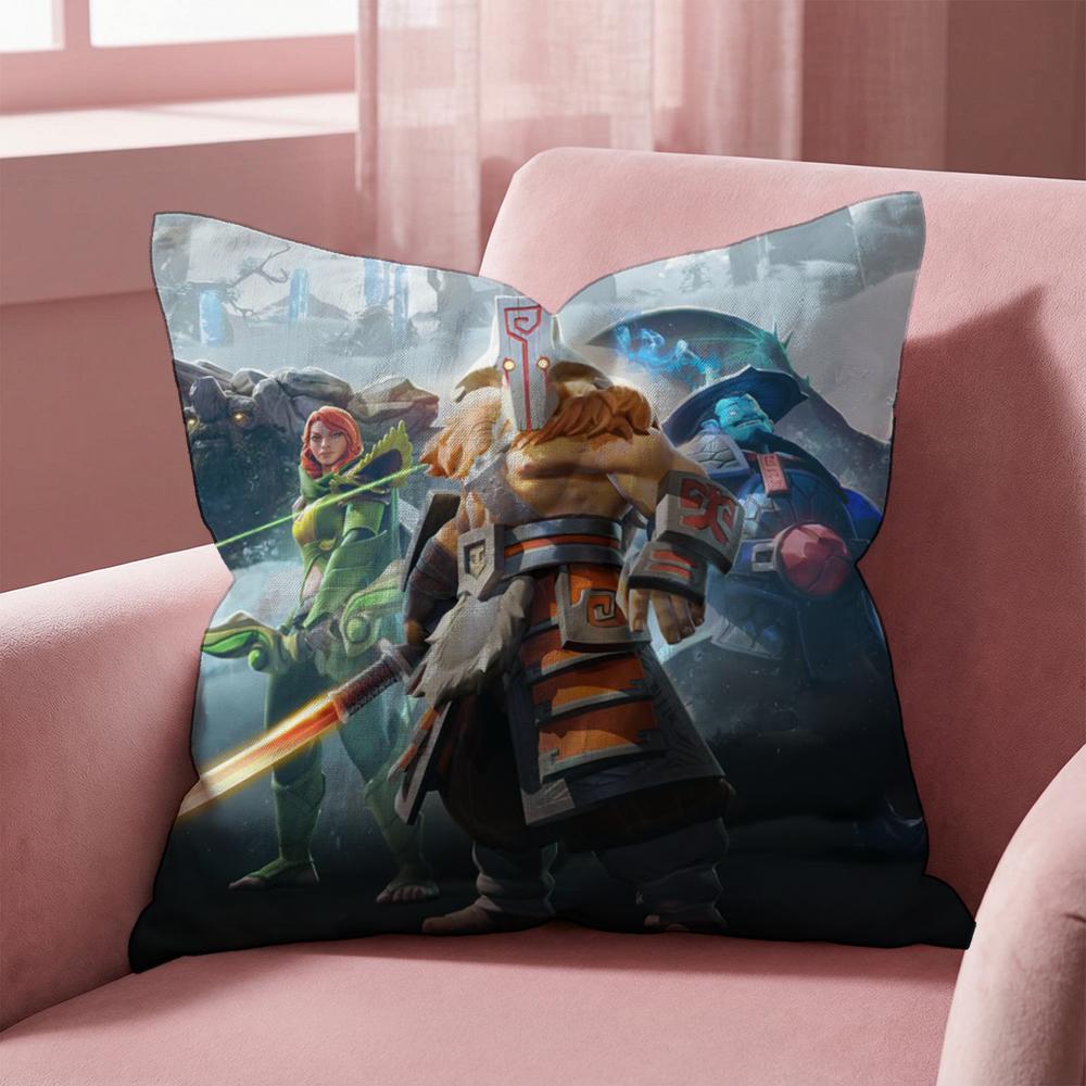 Game Cool D-Dota2 Cushion Cover Multi-Scene Pillow Cover for Home & Car - Reversible, Soft & Durable for Daily Use
