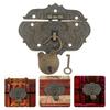 1 Set Lucchetto Vintage a Forma di Orso con Chiavi Finitura Ottone Lega Mini Lucchetto per Portagioie Diario Cassetta Scatola in Legno Catenaccio