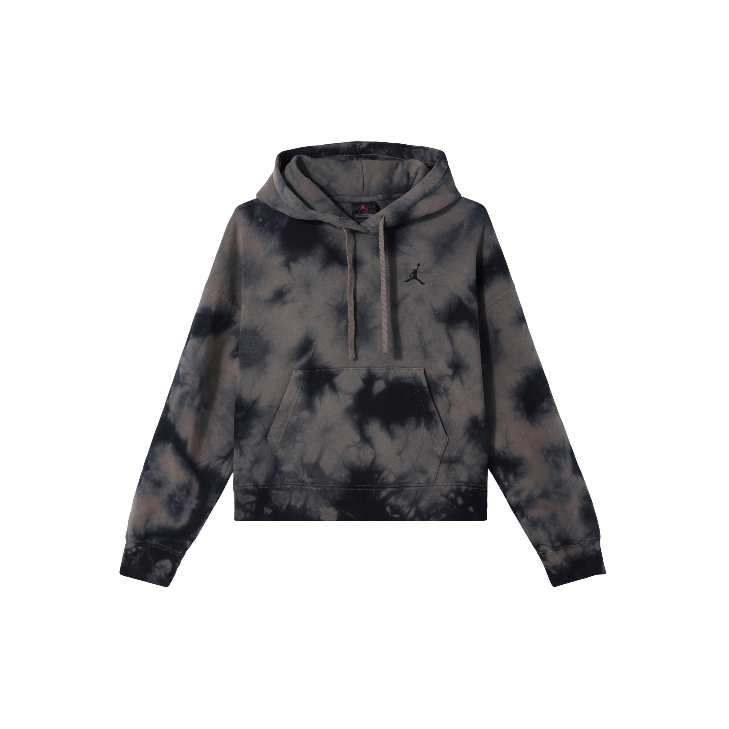 (WMNS) Air Jordan itage Tie Dye Fleece Sports Hoodie Olive Grey Women s DM5239-040 XL