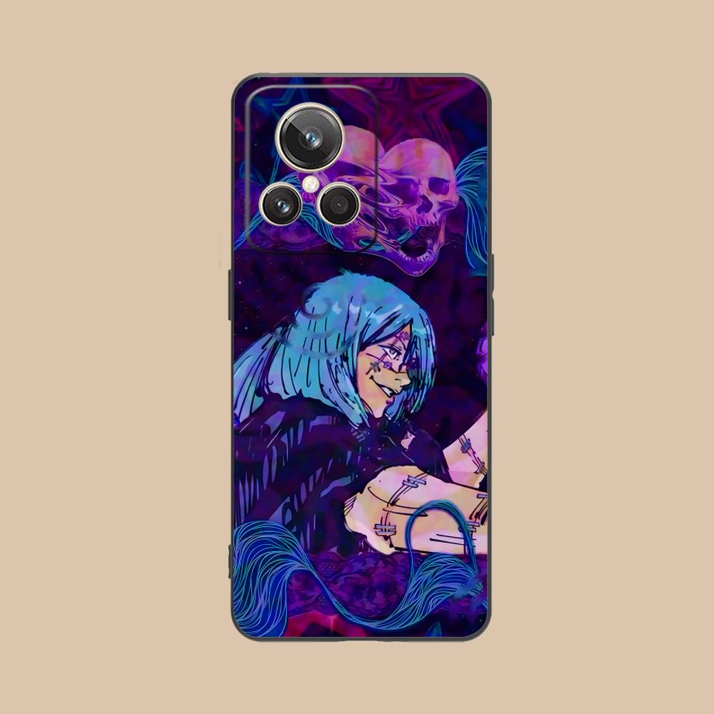 JJK Mahito Phone Case for Realme 15 14 13 12 11 10 9 Pro Plus T i Lite 5G Soft TPU Shockproof Cover