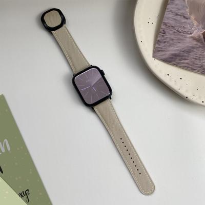 For Apple Watch 10 46mm/Ultra 2/Ultra 49mm/9 8 7 45mm/SE (2023) SE (2022) SE 6 5 4 44mm/3 2 1 42mm Genuine Cow Leather Wrist Band