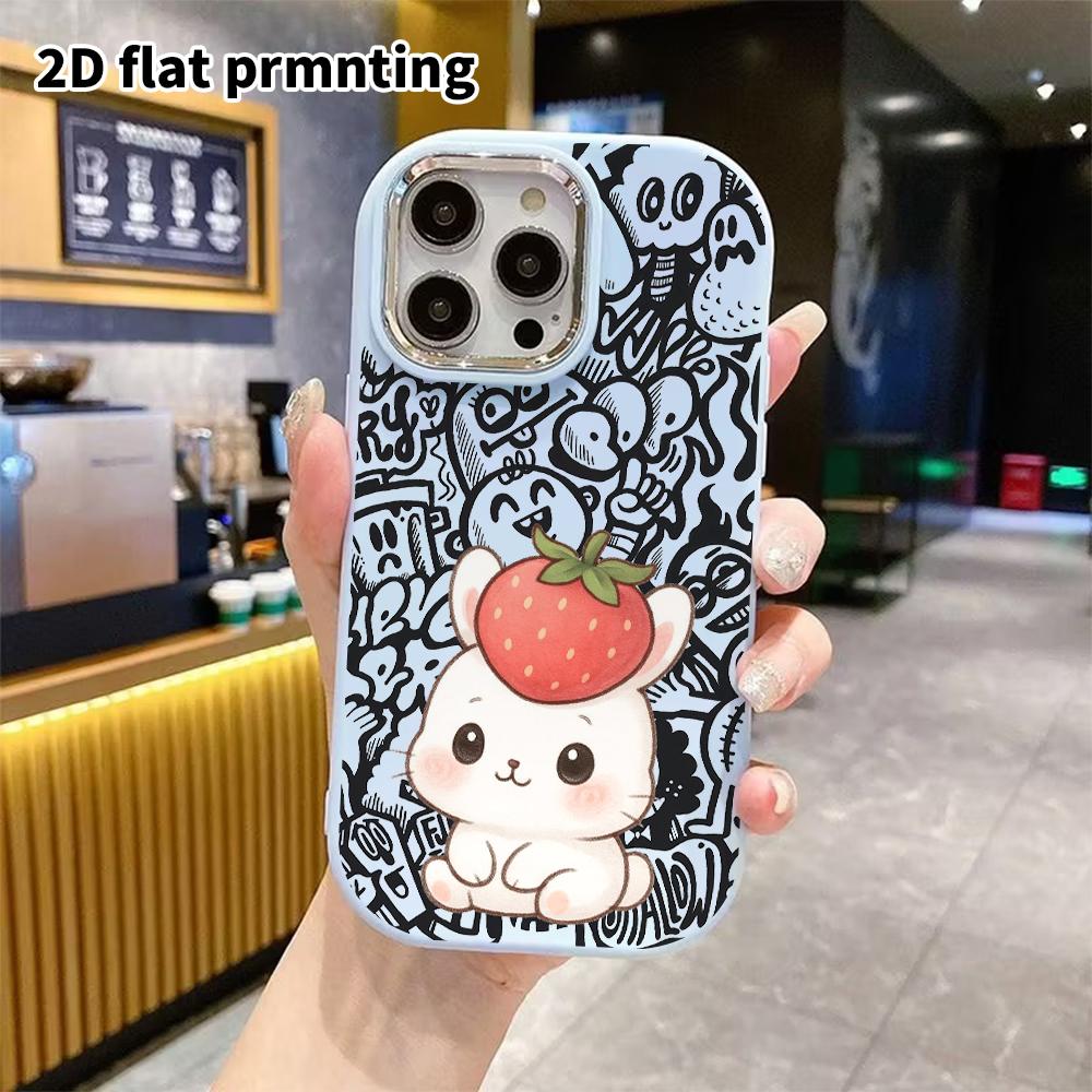 Phone Case: 2D Flat Design Suitable for iPhone 18 17 16 15 14 13 Pro Protective Case, Couple Style, Simple and Cute, Christmas and Halloween Gift