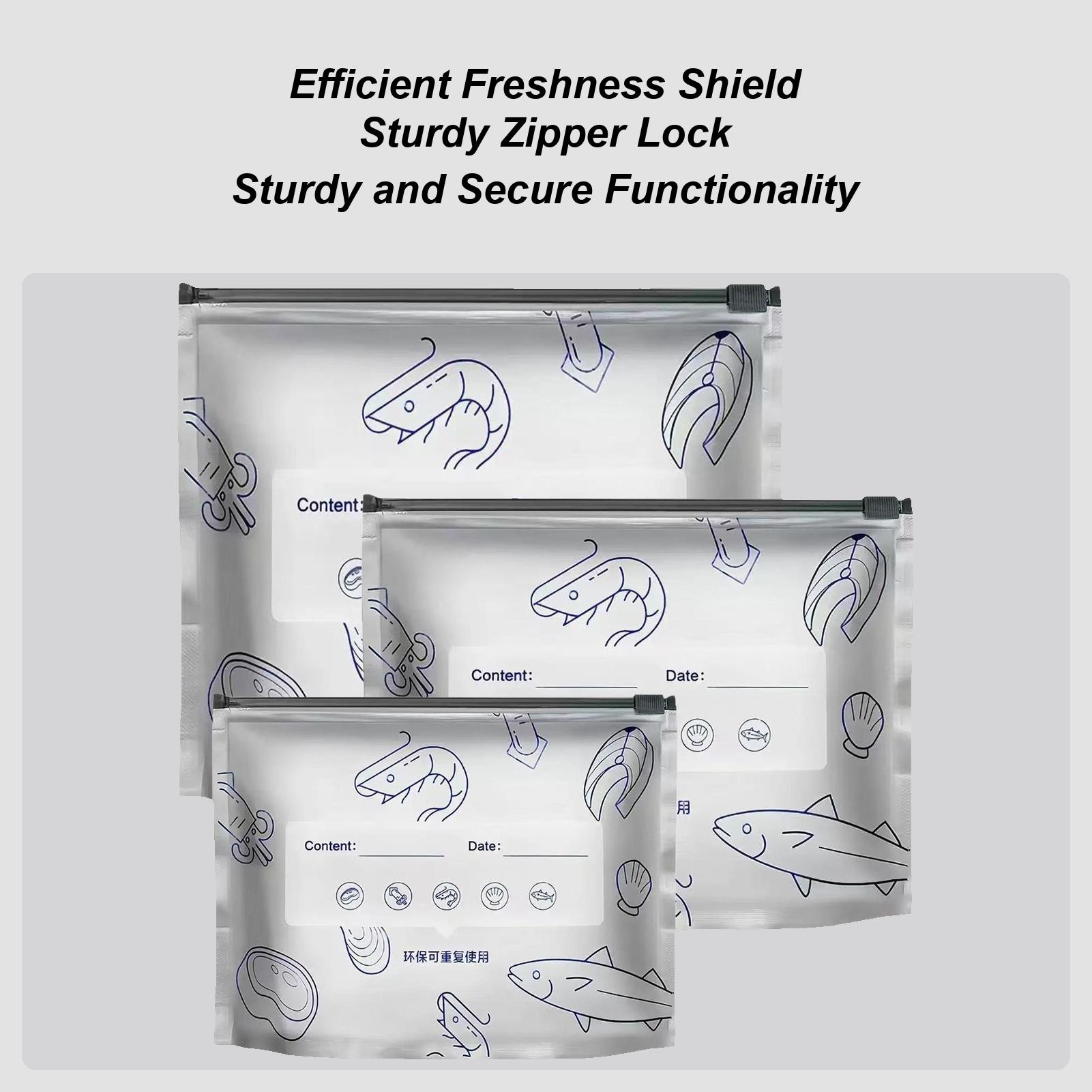 Reusable Food Storage Bags Reusable Stand Up Food Pouches With Zipper 30 Pieces Aluminium Foil Freezer Organizer Kitchen Pantry China Mainland