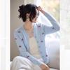 Shexi Women's Pure Cashmere Cherry Jacquard Cardigan