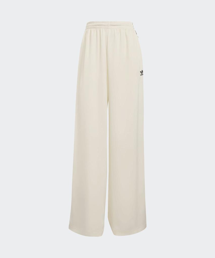 ADIDAS Satin Wide Leg Track Pants - Cream White:Black / Kd2542