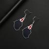  Fashion Montserrat Island Map Earrings Women United Kingdom Montserrat Flag Pendant Earring Jewelry Gifts Wholesale