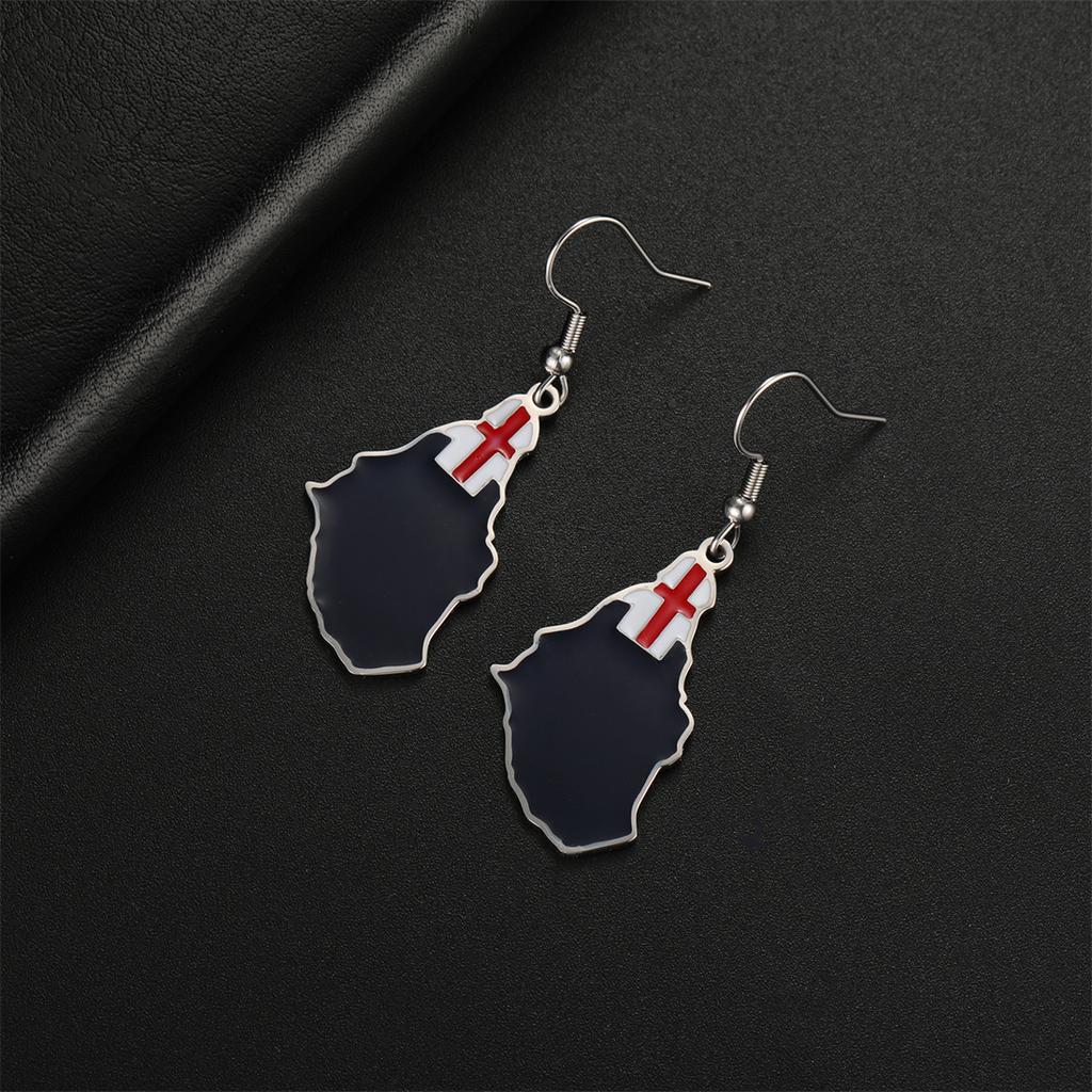 Fashion Montserrat Island Map Earrings Women United Kingdom Montserrat Flag Pendant Earring Jewelry Gifts Wholesale