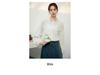 Women's White Long Sleeve French Sweet Ruffled Collar Shirt - 2026 Spring/Autumn Solid Color Fashion