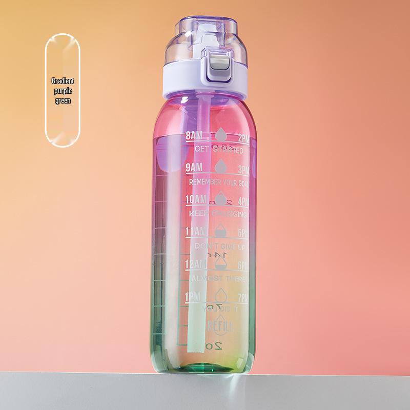 Fruit-Flavored Zero Calorie Water Bottle with Pop-Up Lid and Aroma Ring