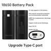 Upgrade TYPE-C Port 2 Sections No Soldering Power Bank Case 18650 Storage Box Power Kits Anti-reverse DIY Kit 5V2A