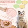 2Pcs Cat Dog Slow Feeder Bowl Ceramic Pet Food Bowl Cat Dish with Nonslip Bottom for Kitten Puppy Pet Feeding Watering Supplies
