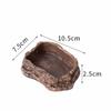 New Simulated Rock Reptile Food Bowl Multiple Size Habitat Decor Lizard Food Dish Anti-slip Base Pet Reptile Feeder Pet Supplies