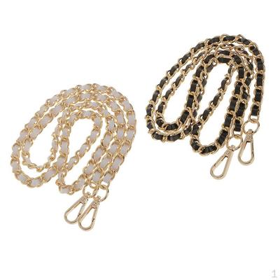 2pcs Purse Handbag Handle Shoulder Bag Replacement with Chain Strap 120cm/47