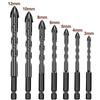3-12mm Cross Hex Tile Drill Bits Set For Glass Ceramic Concrete Hole Opener Brick Hard Alloy Triangle Bit Tool Kit