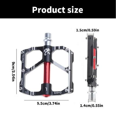3 Bearings Bicycles Platform Pedals Replacement Aluminum Alloy Bicycles Flat Pedals Wide Flat Cycling Pedals Enduring