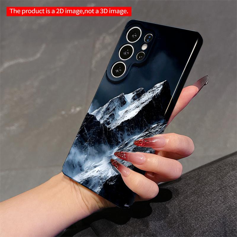 2DFlat Samsung phone case Snow-Capped Peak in Stormy Sky Applicable to Galaxy S22 S23 S24 S25ULTRA S26 A12 A13 A14 A15 A16  A34 A35 A54 A55