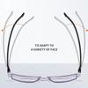 New Rimless Reading Glasses Anti Blue Light Bifocal Far Near Magnification Eyewear Presbyopic Glasses +100 To +400