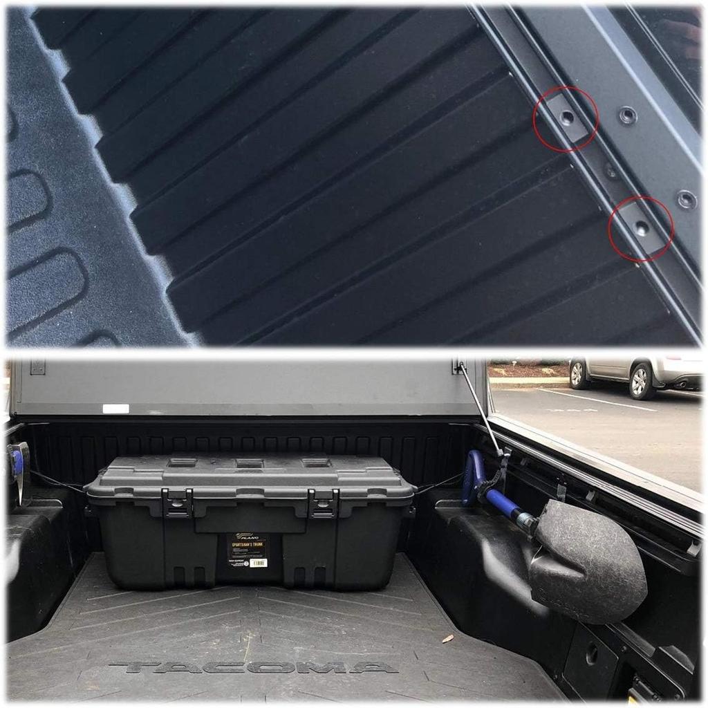 LE KAPMOZ T Slot Nuts For Toyota Tacoma Bed Rails Cleats Bed Rack Rail Accessories For Tundra Pickup Truck Deck Bike Mount W/Stainless Button Socket