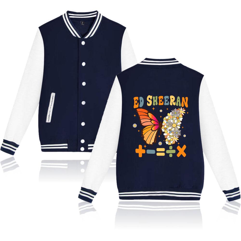 Unisex Fashion for Fans of Ed Sheeran Printed Baseball Sweatshirt Women Men Outdoor Sport Jackets