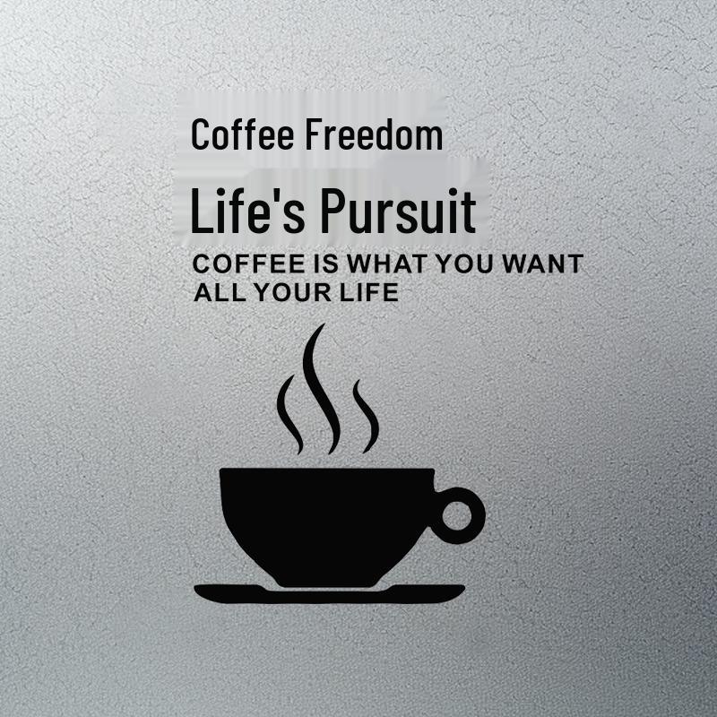 

Creative RV & Business Vehicle Camping Car Door Sticker - Personalized Coffee Text Decoration