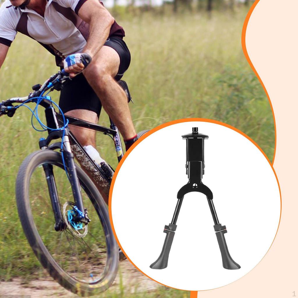 Double Leg Bike Kickstand Bicycle Bracket Rack Anti Slip Middle Stand Cycling Parking